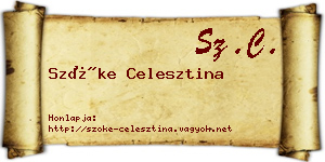 Szőke Celesztina névjegykártya